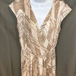 Tailored chevron stripe cap sleeve jumpsuit